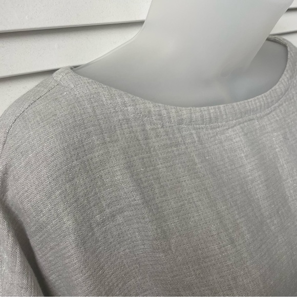 Eileen Fisher Organic Linen Cotton Blend Top - Picture 6 of 15